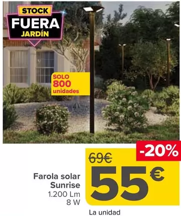 Farola Solar Sunrise