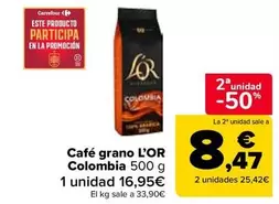 l'or - Cafe grano Colombia