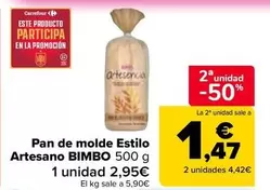 Bimbo - Pan De Molde Estilo Artesano