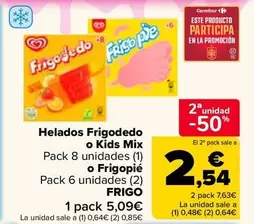 Frigo - Helados dedo O Kids Mix