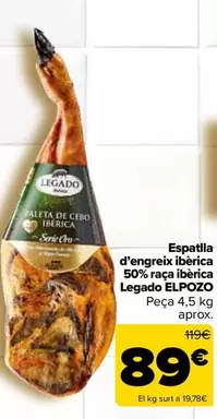 Legado ElPozo - Espatlla D'engreix Ibèrica 50% Raça Ibèrica