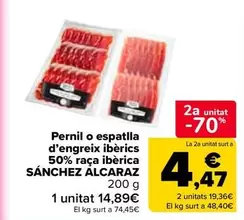 Sánchez Alcaraz - Pernil O Espatlla D'engreix Ibèrics 50% Raca Ibèrica