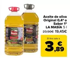 La Masía - Aceite De Oliva Original 0,4o O Sabor 1o