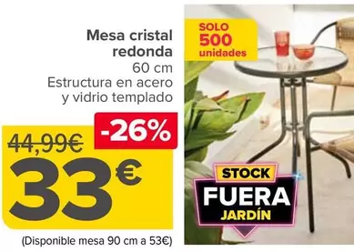 Mesa Cristal Redonda