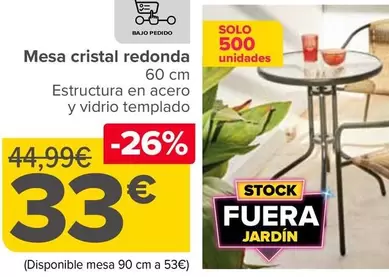 Mesa Cristal Redonda