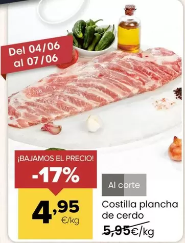 Costilla Plancha De Cerdo