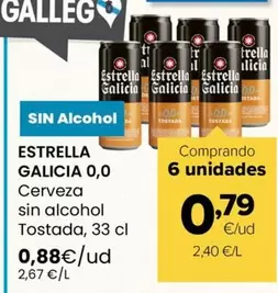 Estrella Galicia - 0.0 Cerveza Sin Alcohol Tostada