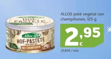 Allos - Pate Vegetal Con Champinones