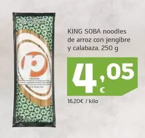 King Soba - Noodles De Arroz Con Jengibre Y Calabaza
