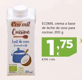 Eco - Crema A Base De Leche De Coco Para Cocinar