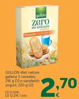 Gullón - Diet Nature Galleta 5 Cereales O Sandwich Yogurt