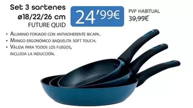 Quid - Set 3 Sartenes 18/22/26 Cm Future