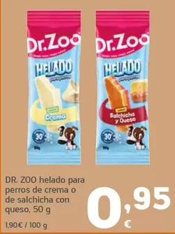 DR. Zoo - Helado Para Perros De Crema O De Salchicha Con Queso