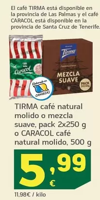 Tirma / Caracol - Cafe Natural Molido O Mezcla Suave O Natural Molido