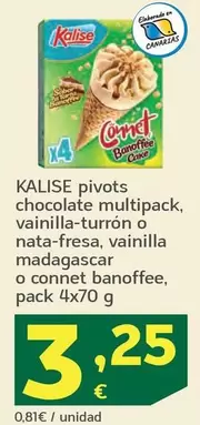 Kalise - Pilots Chocolate Multipack Vainilla-Turrón O Nata-Fresa, Vainilla Madagascar O Connet Banoffee
