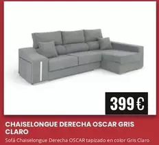 Claro - Chaiselongue Derecha Oscar Gris