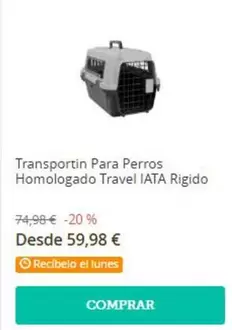 Transportin Para Perros Homologado Travel