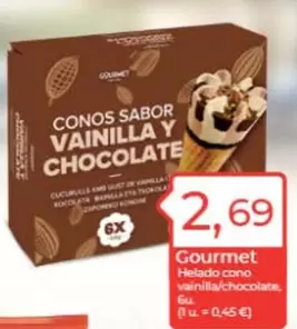 Gourmet - Helado Cono Vainilla/Chocolate