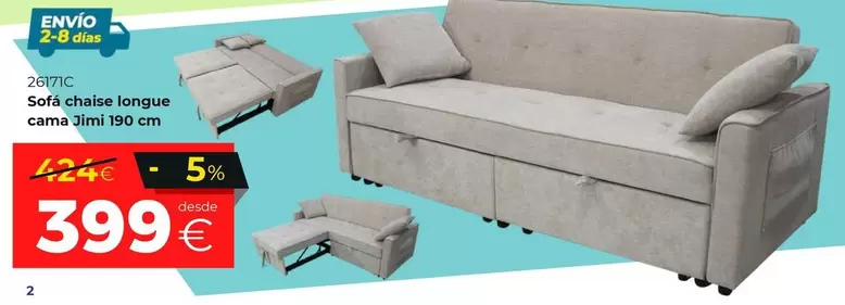 Sofa Chaise Longue Cama Mini