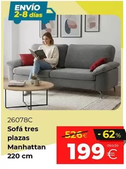 Sofa Tres Plazas Manhattan