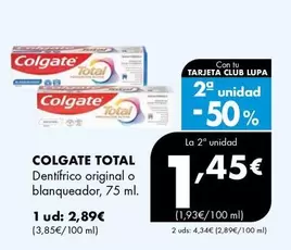 Colgate - Dentífrico Original O Blanqueador