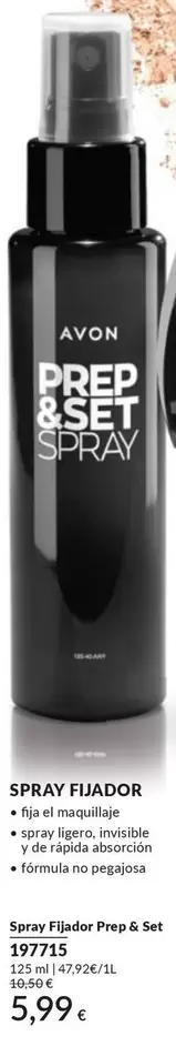 Avon - Spray Fijador Prep & Set
