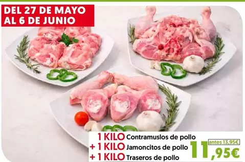 Contramuslos De Pollo + 1 Kilo Jamoncitos De Pollo + 1 Kilo Traseros De Pollo