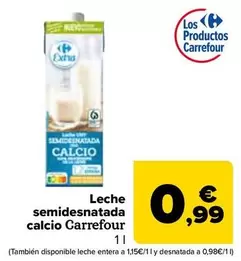Carrefour - Leche Semidesnatada Calcio 