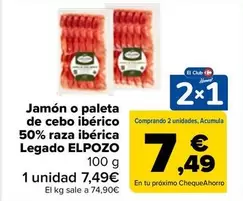 Legado ElPozo - Jamon O Paleta De Cebo Iberico 50% Raza Iberica 