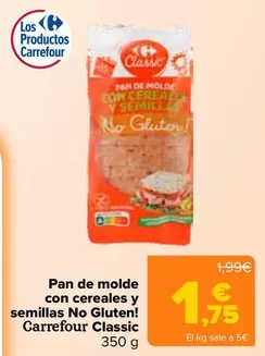 Carrefour Classic - Pan De Molde Con Cereales Y Semillas No Gluten! 