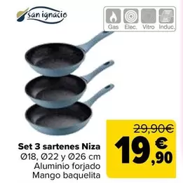 Set 3 Sartenes Niza