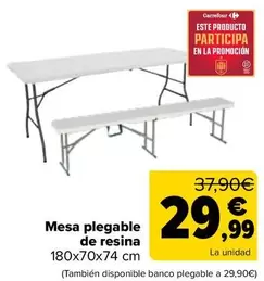 Mesa Plegable De Resina