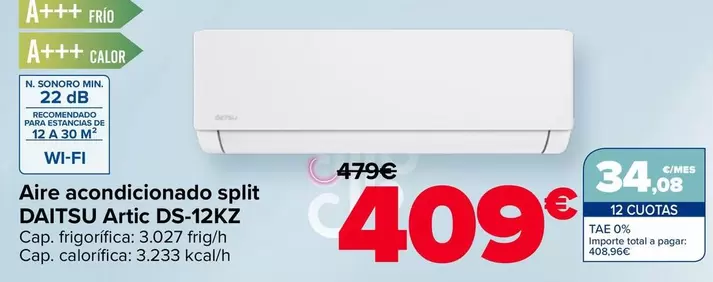Daitsu - Aire Acondicionado Split Artic DS-12KZ