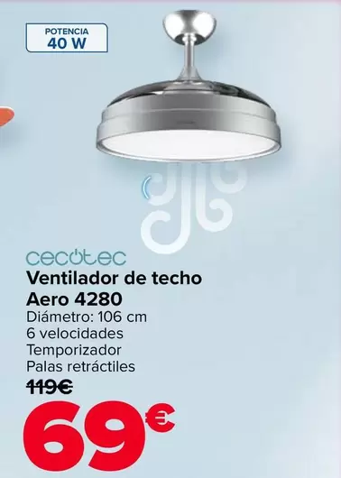 cecotec - Ventilador De Techo Aero 4280