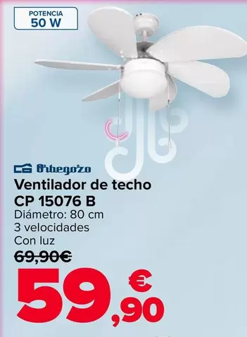 Orbegozo - Ventilador De Techo CP 15076 B