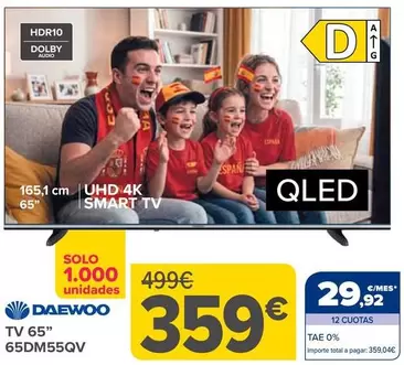 Daewoo - TV 65" 65DM55QV