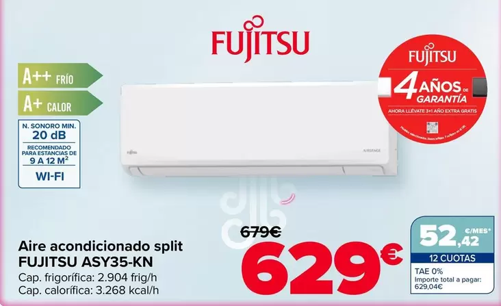 Fujitsu - Aire Acondicionado Split ASY35-KN