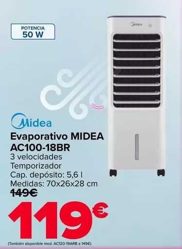 Midea - Evaporartivo AC100-18BR