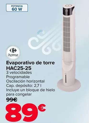 Carrefour Home - Evaporartivo De Torre HAC25-25
