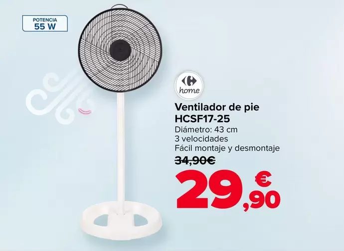 Carrefour Home - Ventilador De Pie HSCSF17-25