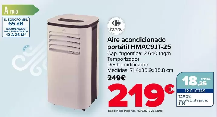 Carrefour Home - Aire Acondicionado Portátil HMAC9JT-25