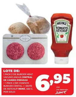 Heinz - 1 Pack 2 De Burger Meat Vacuno Angus Central De Carres Premium