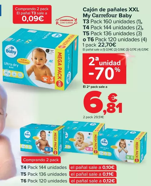 Carrefour Baby - Cajon De Pañales XXL