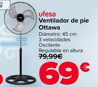 Ufesa - Ventilador De Pie Ottawa