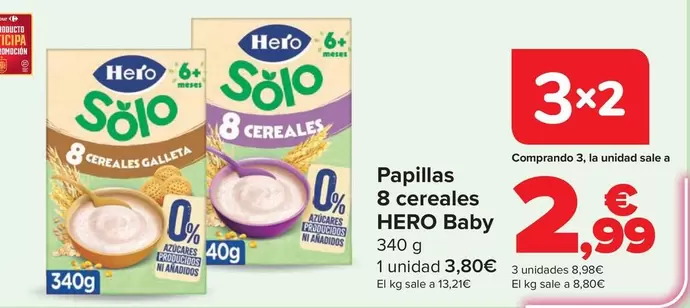 Hero Baby - Papillas 8 Cereales 