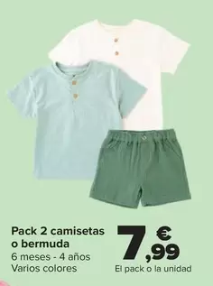Pack 2 Camisetas O Bermuda