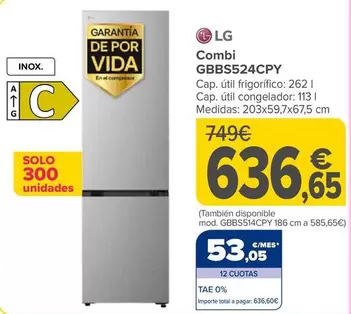 LG - Combi GBBS524CPY