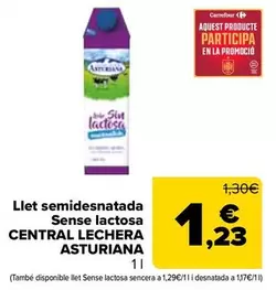 Central Lechera Asturiana - Leche Semidesnatada Sin Lactosa