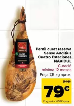 Navidul - Jamon Curado Reserva Sin Aditivos Cuatro Estaciones