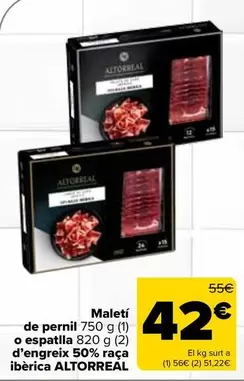 Altorreal - Maletin De Jamon O Paleta De Cebo 50% Raza Iberica